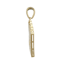 9ct Gold Cubic Zirconia Set Playing Cards Pendant (2088)