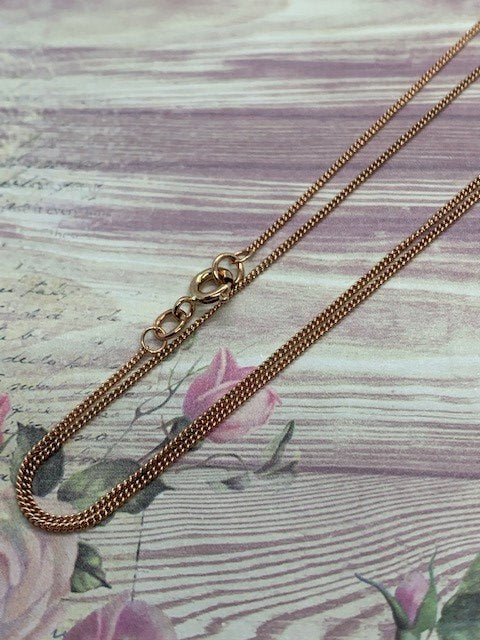 9ct Rose Gold 1.1mm Curb Neck Chain Various Lengths (R12C)