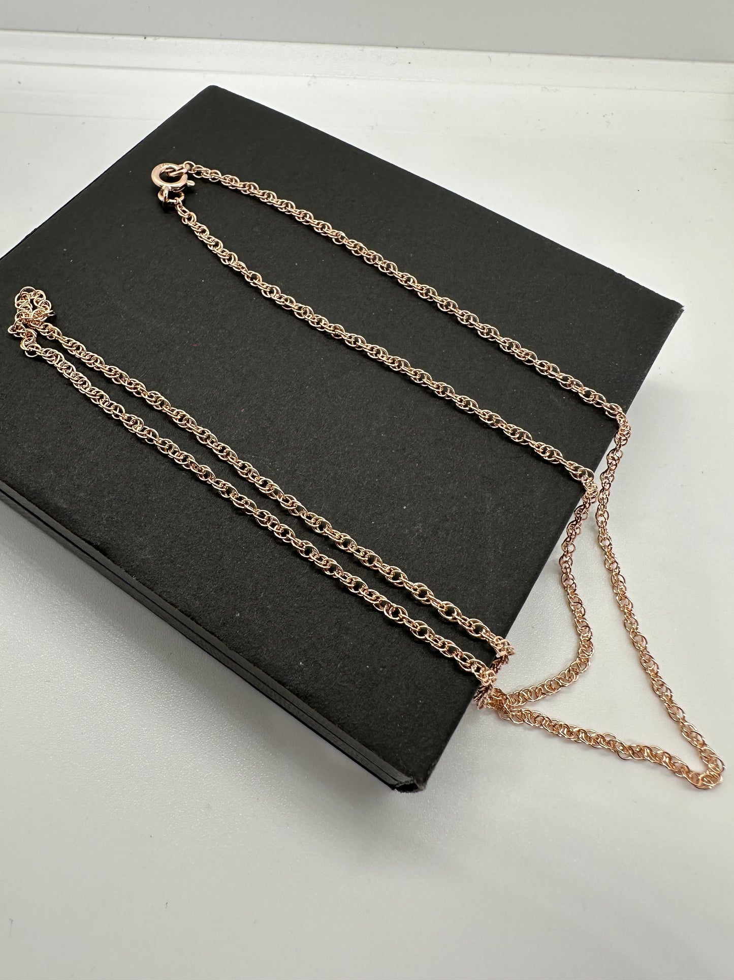 9ct Rose Gold 2mm Prince of Wales Rope Chain Various Lengths (R12R)