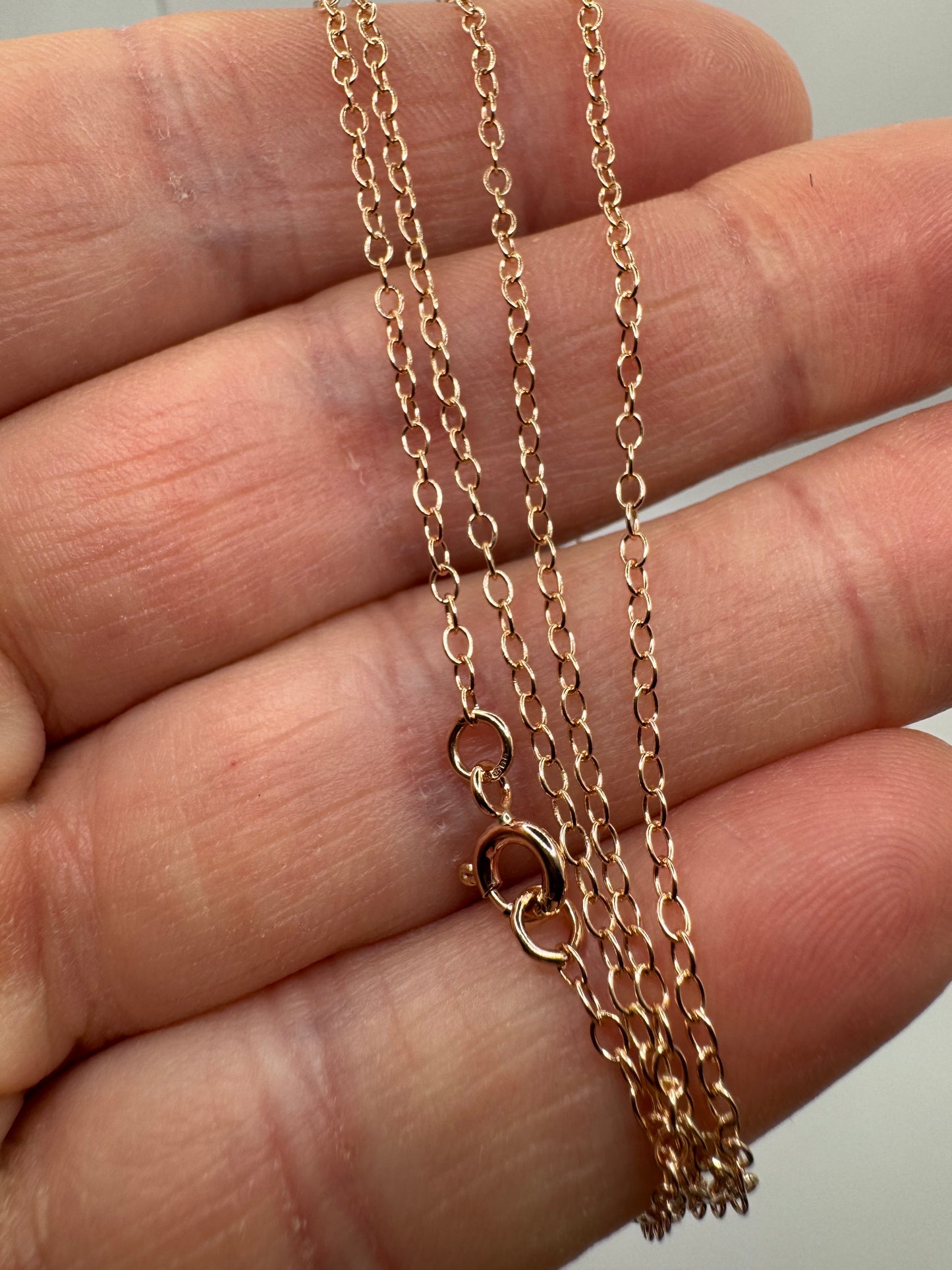 9ct Rose Red Gold 1.8mm Trace Cable Link Chain Various Lengths (R1416A)