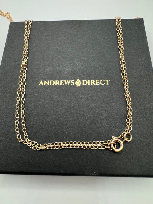 9ct Rose Red Gold 1.8mm Trace Cable Link Chain Various Lengths  (R1416A)