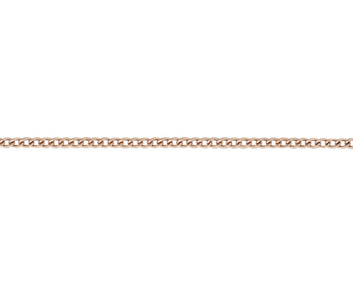 9ct Rose Red Gold 1.6mm Curb Open Link Chain Various Lengths (R1818C)