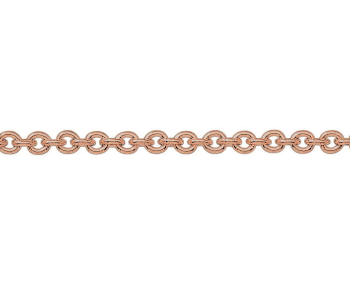 Rose gold belcher chain necklace