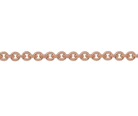 Rose gold belcher chain necklace