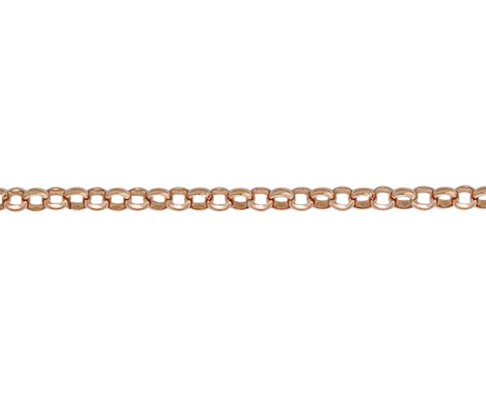 9ct Rose Gold 3.44mm Round Belcher Link Chains Various Lengths (RB1)