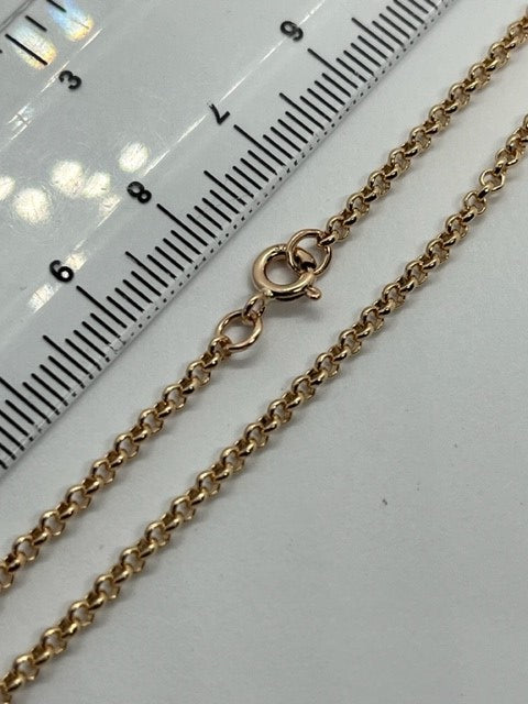 9ct Rose Gold 2.25mm Round Belcher Link Chains Various Lengths (RBBL)