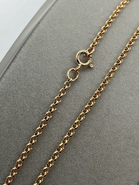 9ct Rose Gold 2.25mm Round Belcher Link Chains Various Lengths (RBBL)