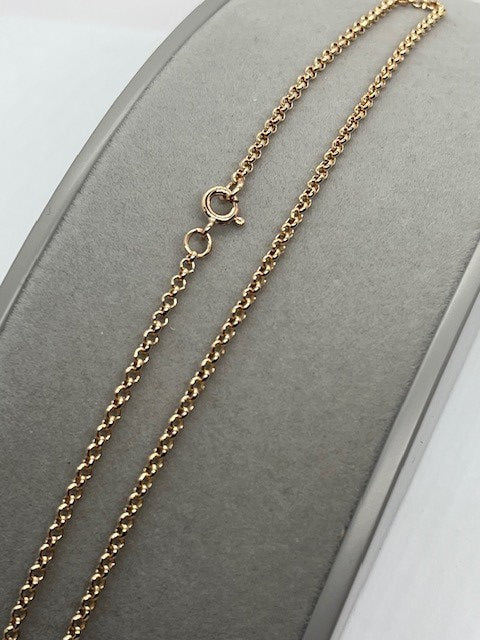 9ct Rose Gold 2.25mm Round Belcher Link Chains Various Lengths (RBBL)