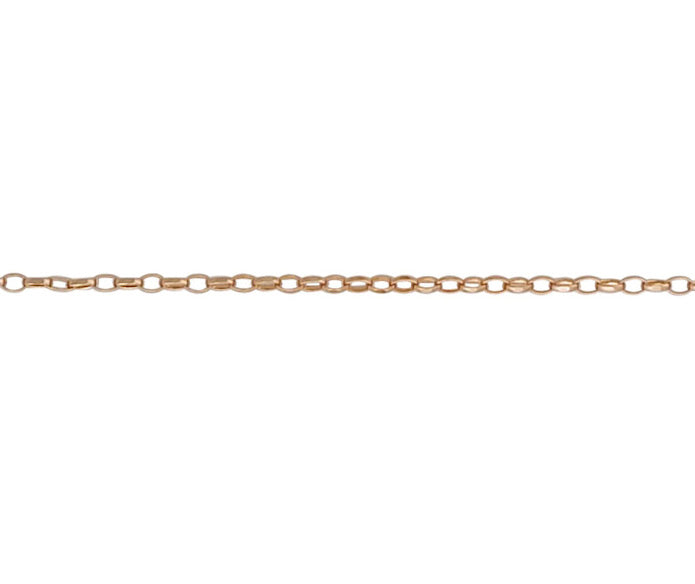 9ct Rose Gold 1.7mm Oval Belcher Neck Chain Various Lengths (RMIN)