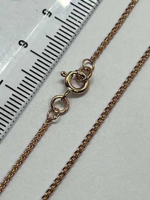 9ct Rose Gold 1.3mm Round Link Spiga Chain Various Lengths (RSP25)