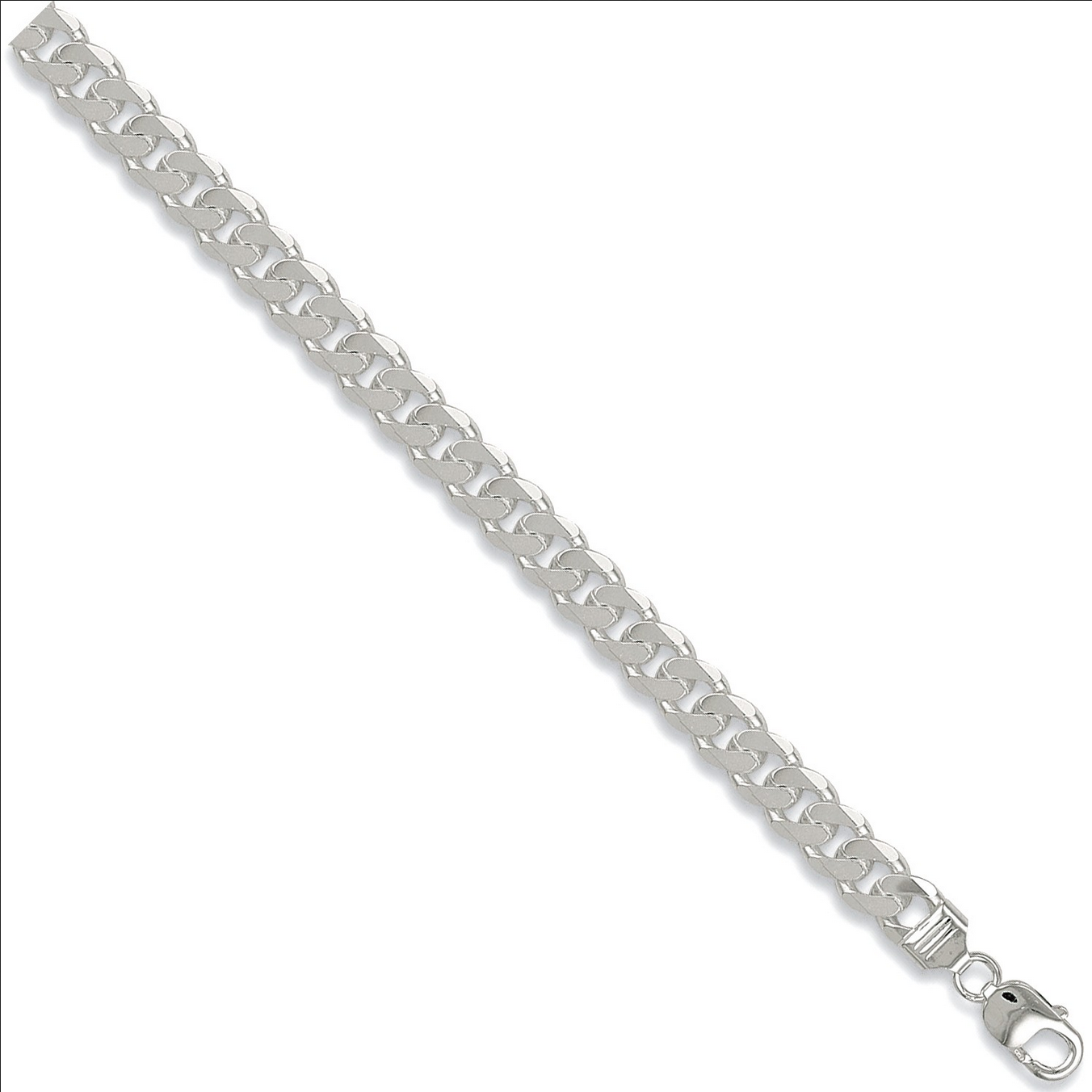 Sterling Silver 9.5mm Heavy Curb Chain Necklace Various Lengths (SCN006)