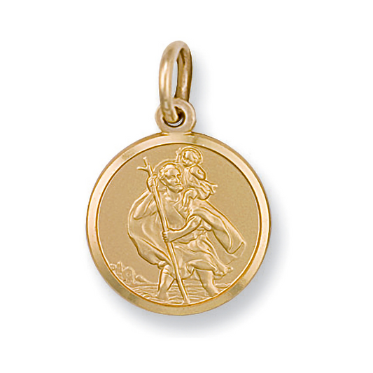 9ct Yellow Gold 27x18.5mm St Christopher Pendant (0006)