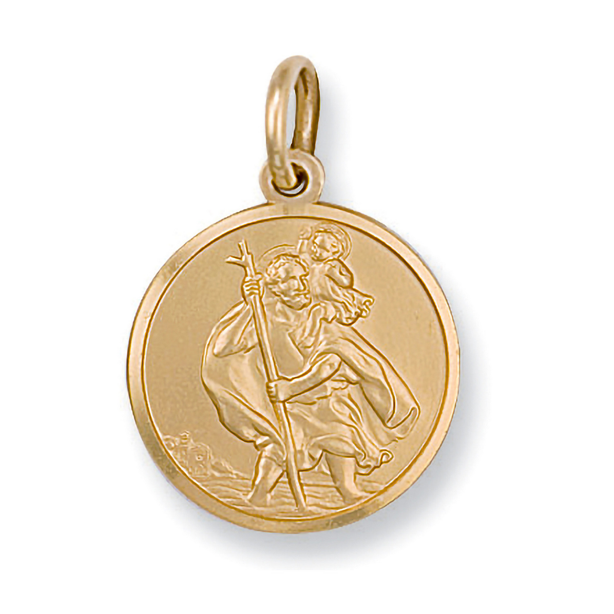 9ct Yellow Gold 27x18.5mm St Christopher Pendant (0007)