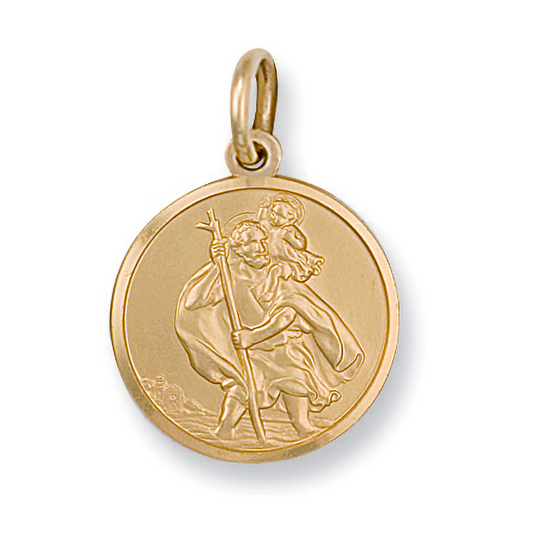 9ct Yellow Gold 27x18.5mm St Christopher Pendant (0007)