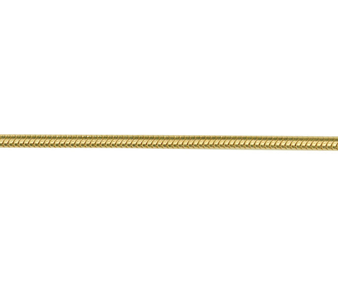 9ct Yellow Solid Gold Solid 2mm Snake Chain Various Lengths (GSN15)