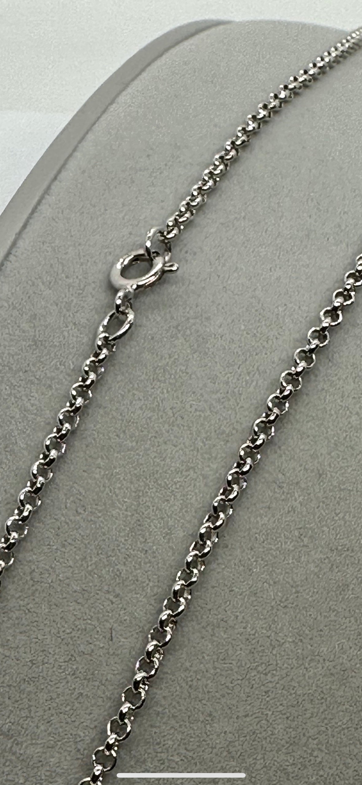 9ct White Gold 2.25mm Round Belcher Link Chains Various Lengths (WBBL)