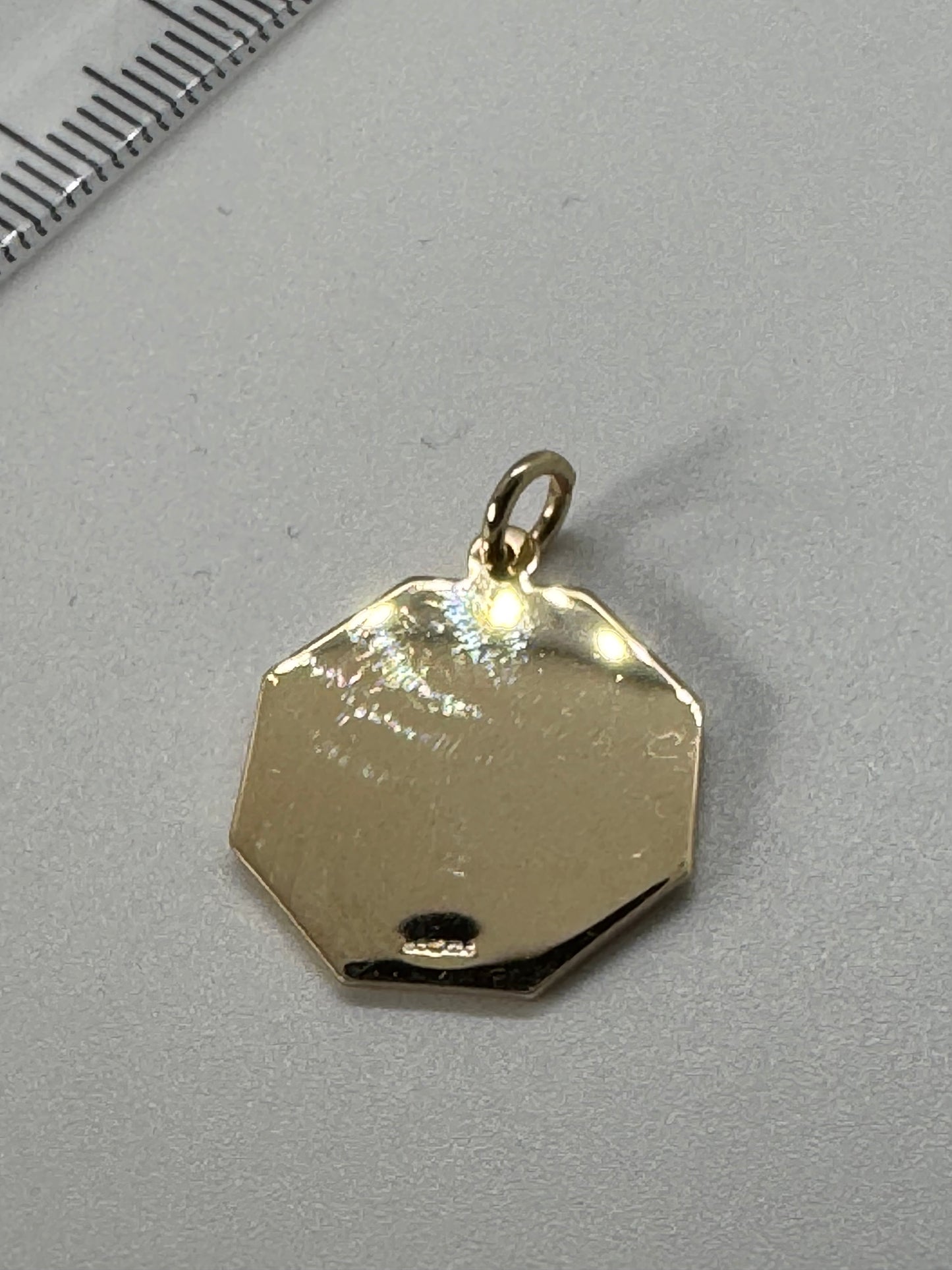 9ct Yellow Gold Solid 17.6mm Octagonal St Christopher Pendant (GCHR4)