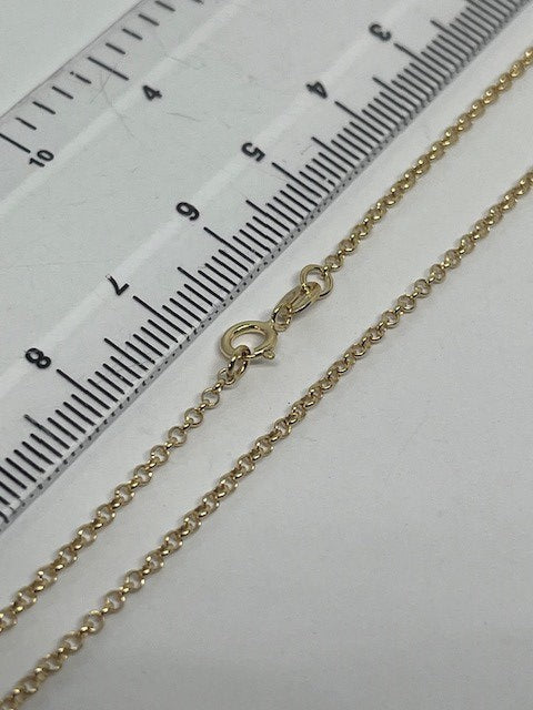 9ct Yellow Gold 1mm Trace Round Link Chain Various Lengths (238)