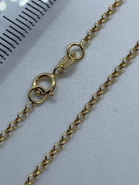 9ct Yellow Gold 1mm Trace Round Link Chain Various Lengths (238)