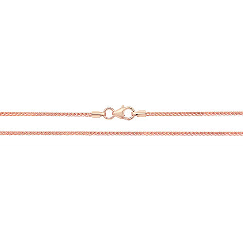 9ct Rose Gold 1.3mm Spiga Fancy Link Chain Various Lengths (487R)