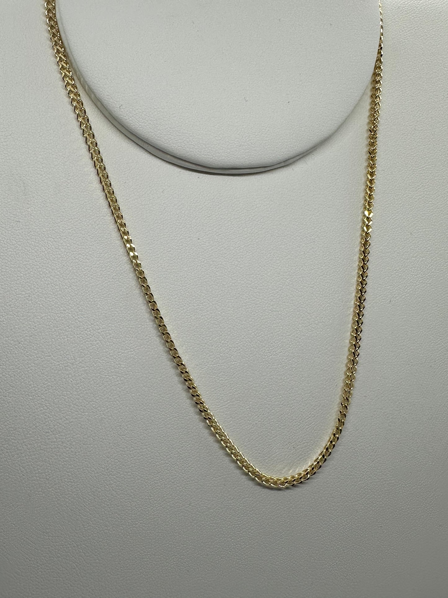 9ct Yellow Gold Square Franco 2.7mm Neck Chain Various Lengths (489)