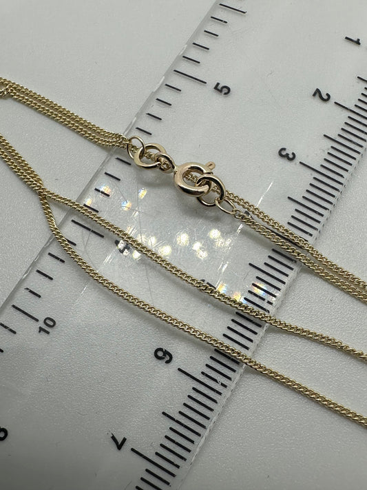 9ct Yellow Gold 1.1mm Curb Neck Chain Various Lengths (G12C)