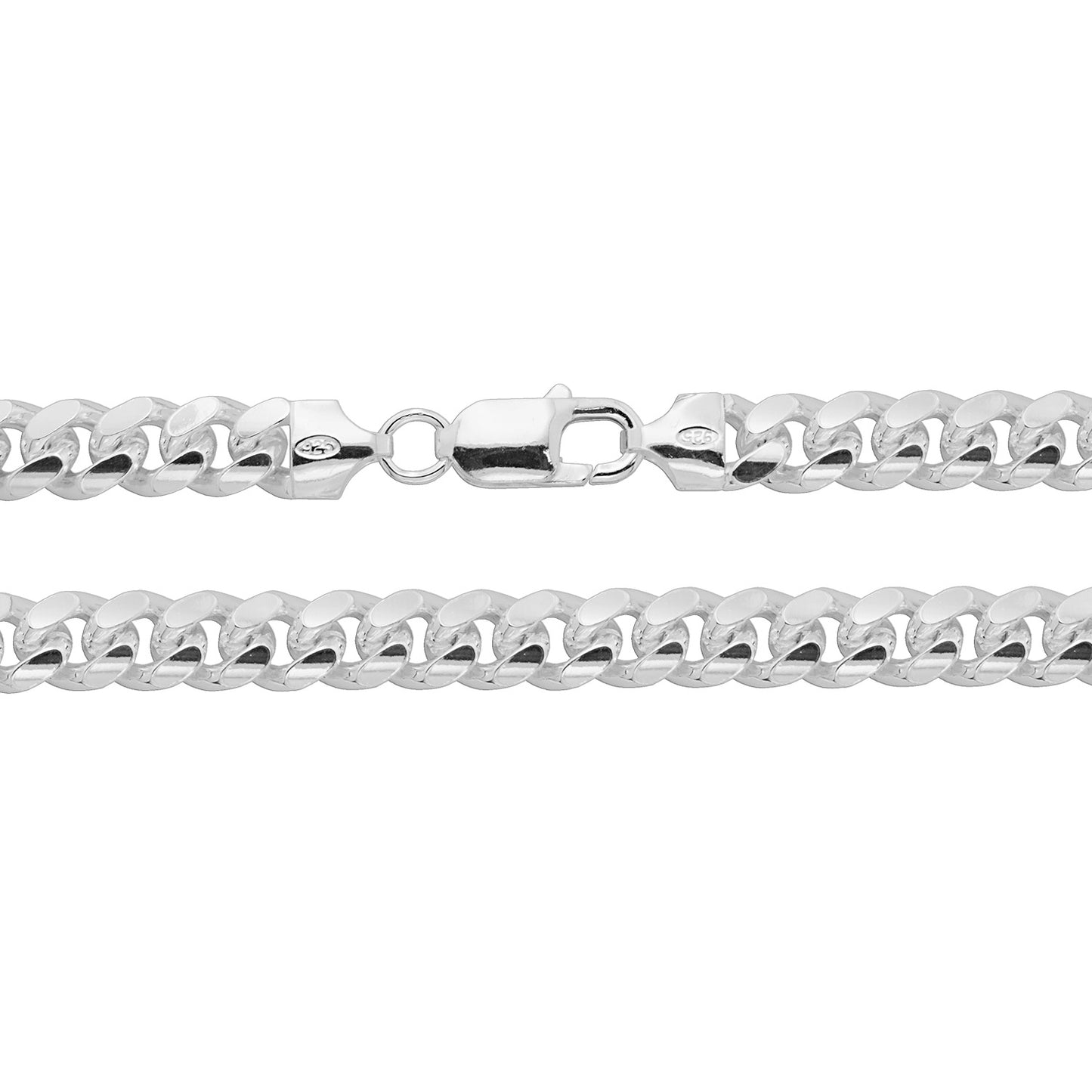 Sterling Silver 7.5mm Cuban Heavy Curb Chains Various Lengths (1345)