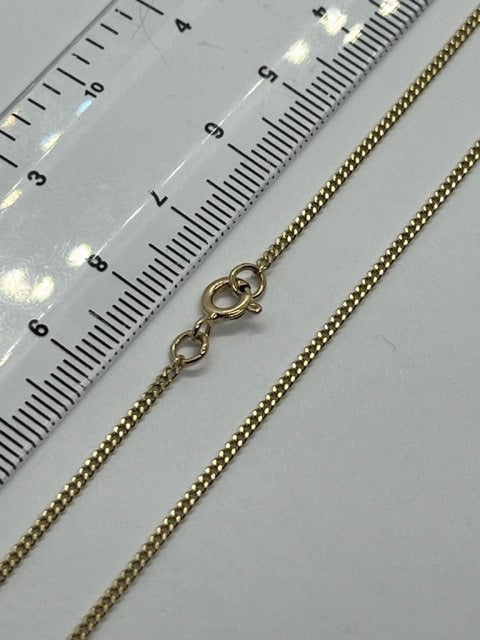 9ct Yellow Gold 1.6mm Curb Link Chain Various Lengths (G18C)