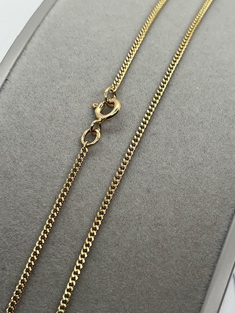 9ct Yellow Gold 1.6mm Curb Link Chain Various Lengths (G18FC)