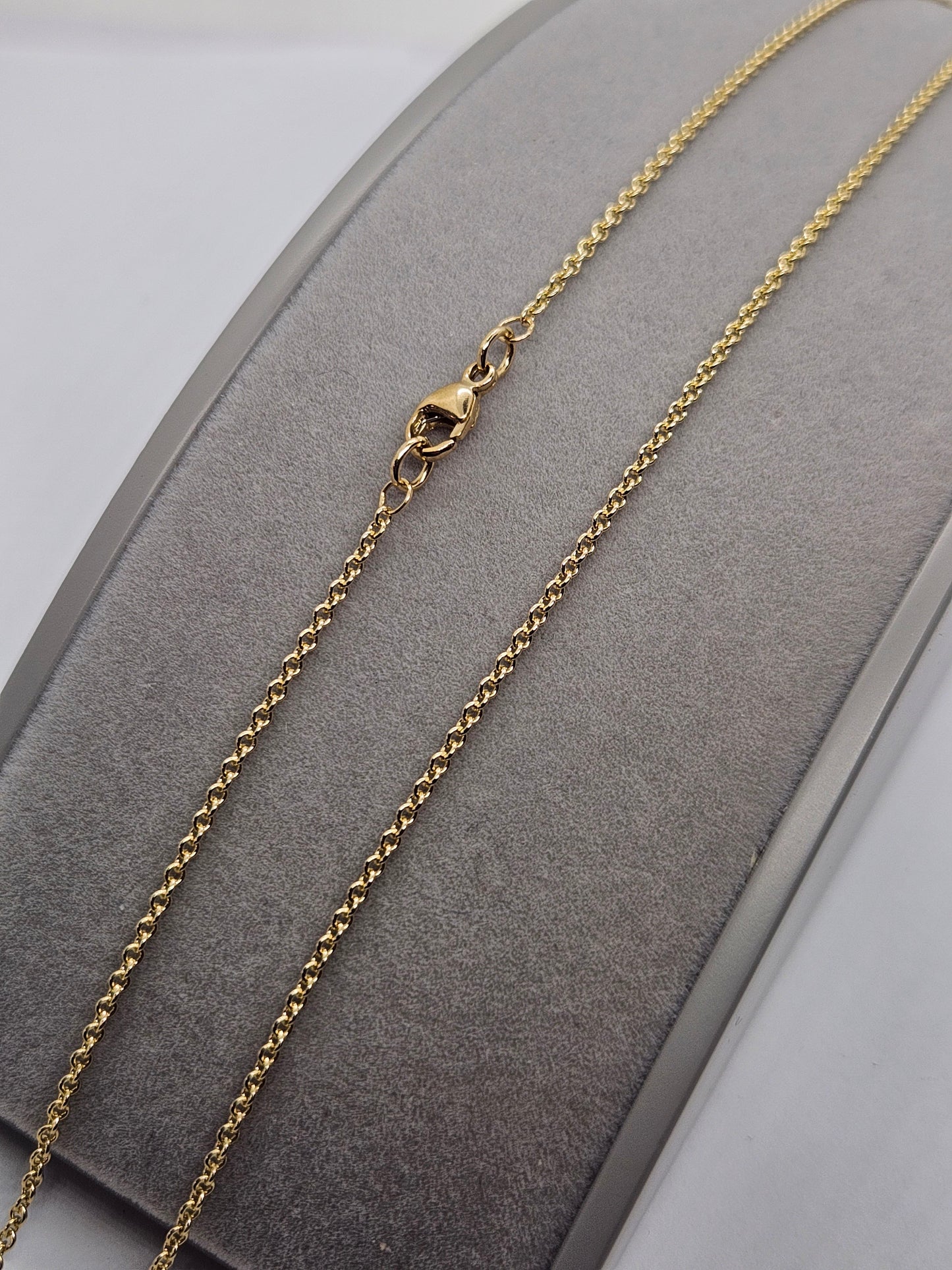 9ct Yellow Gold 1.6mm Solid Round Link Trace Chain Various Lengths (40CTT)