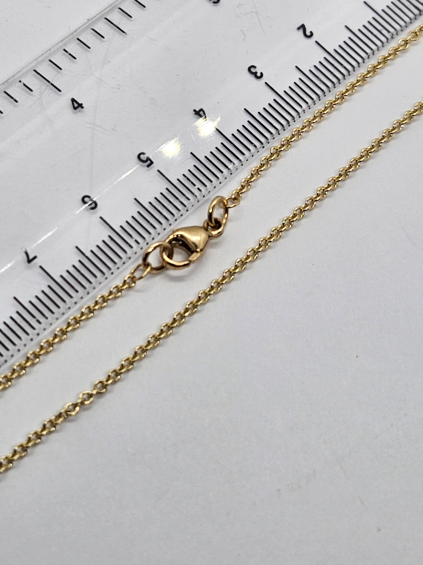 9ct Yellow Gold 1.6mm Solid Round Link Trace Chain Various Lengths (40CTT)