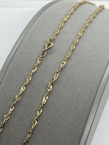 9ct Yellow Gold 2.4mm Twisted Curb Chain Various Lengths (GTC40)