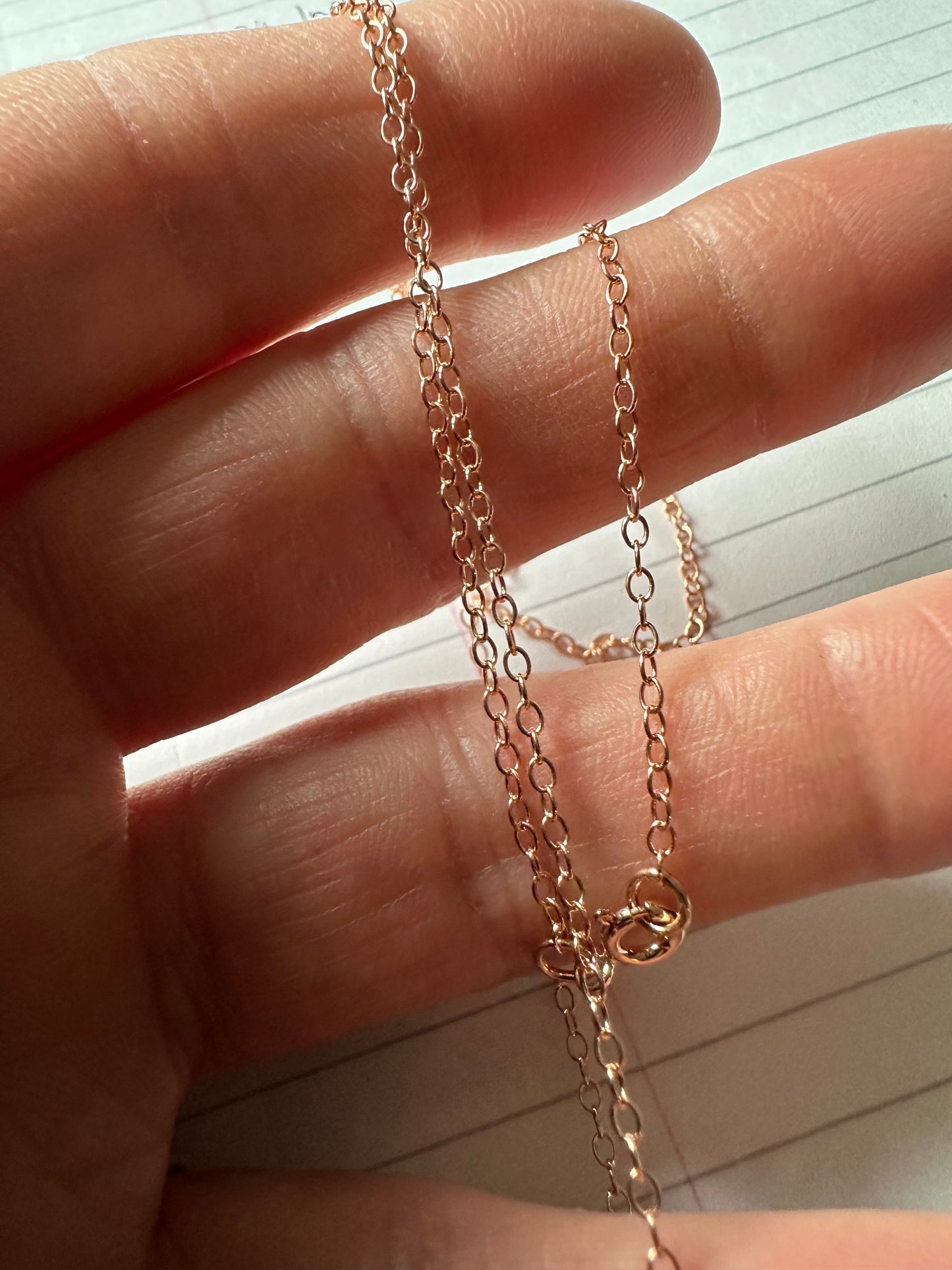 9ct Rose Red Gold 1.8mm Trace Cable Link Chain Various Lengths (R1416A)