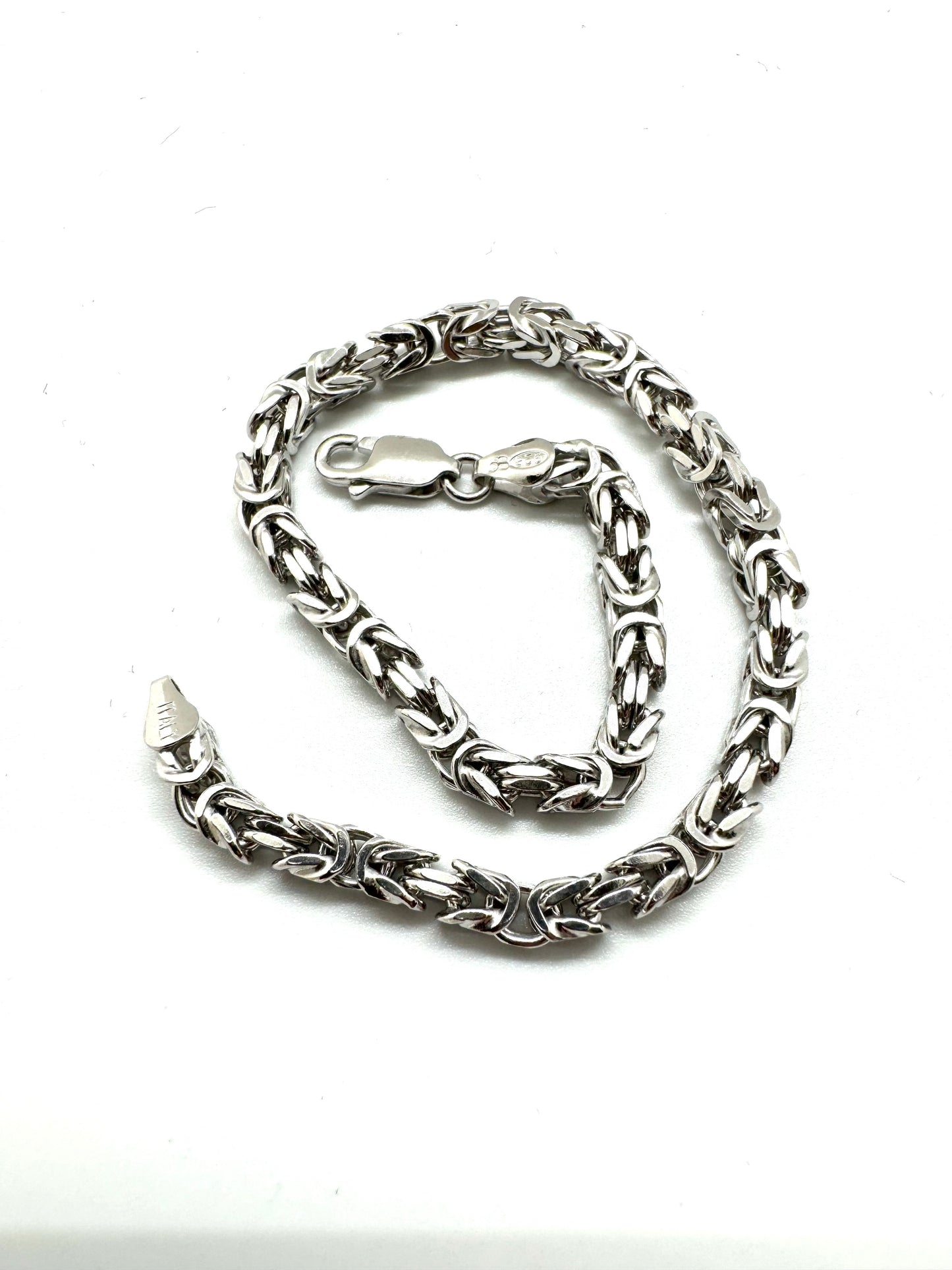 Sterling Silver 4mm Solid Byzantine Chain Various Lengths (0321)