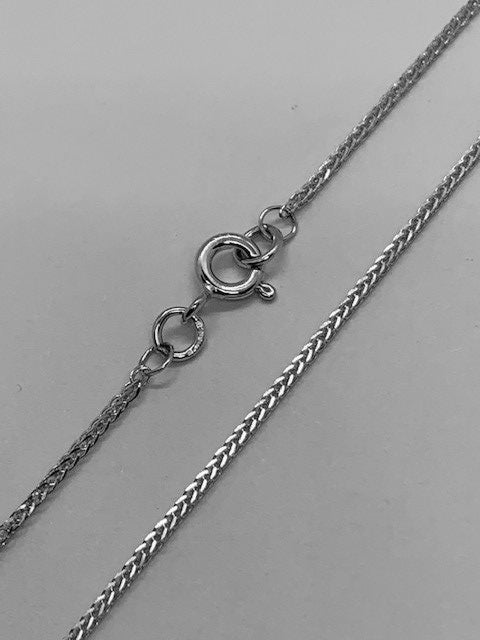 9ct White Gold 1.44mm Diamond Cut Spiga Chain (WFSP25)