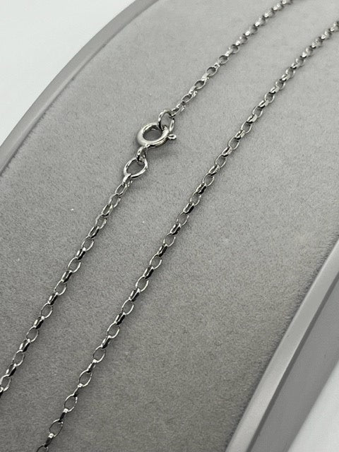 9ct White Gold 1.7mm Belcher Chain Various Lengths (WMINF)