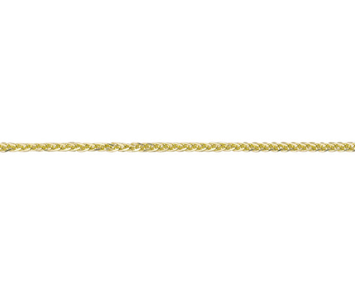 9ct Yellow Gold 1.44mm Diamond Cut Spiga Chain Various Lengths (GFSP25)