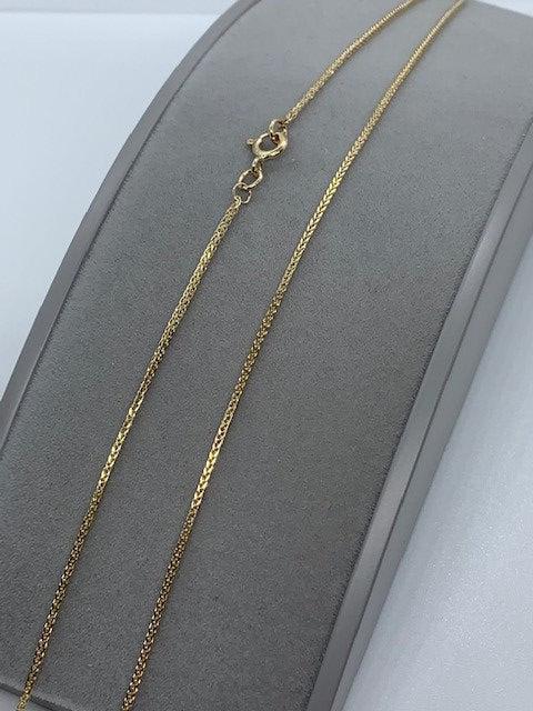 9ct Yellow Gold 1.44mm Diamond Cut Spiga Chain Various Lengths (GFSP25)