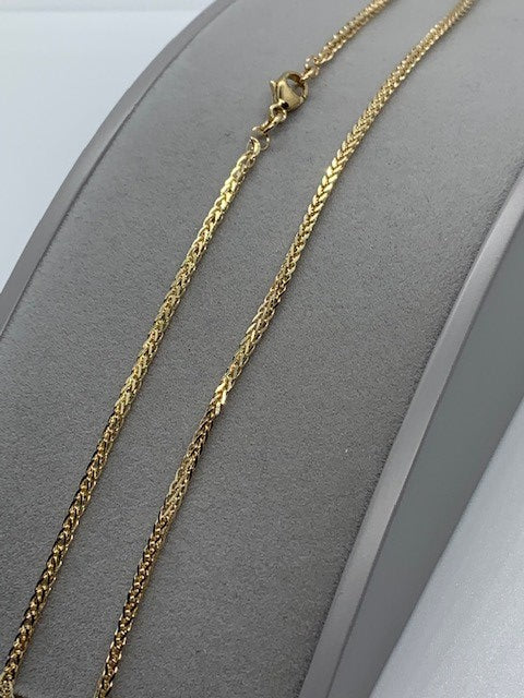 9ct Yellow Gold 2mm Diamond Cut Spiga Chain Various Lengths GFSP40)