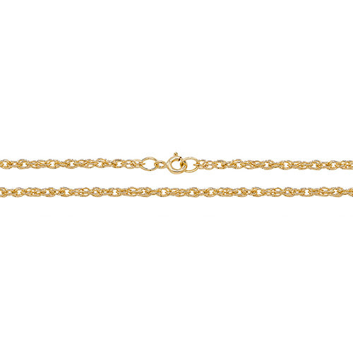9ct Yellow Gold 2.5mm Prince of Wales Chain Various Lengths (213)