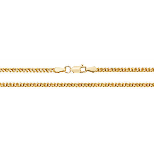 9ct Yellow Gold Square Franco 2.7mm Neck Chain Various Lengths (489)