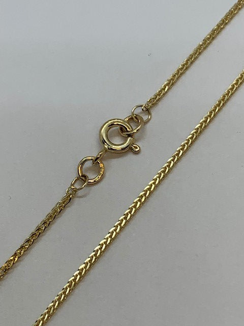 9ct Yellow Gold 1.44mm Diamond Cut Spiga Chain Various Lengths (GFSP25)