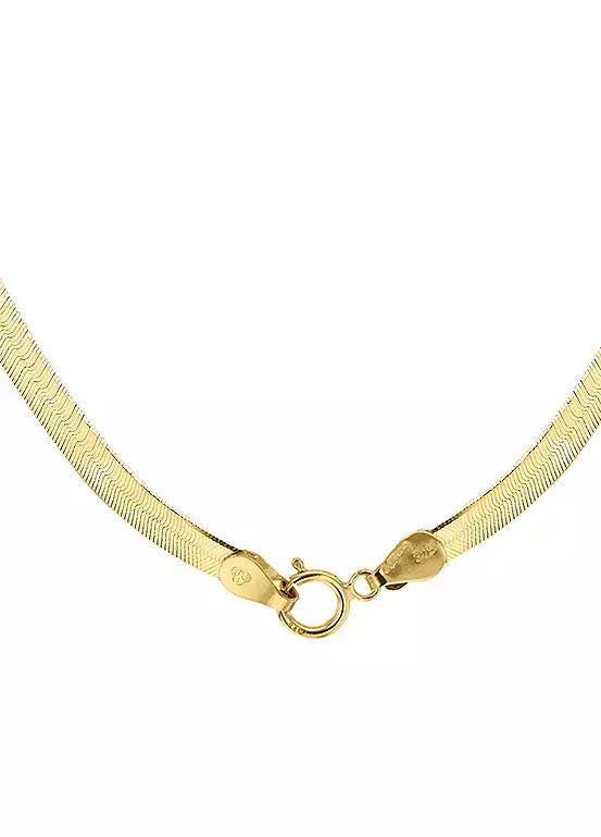 9ct Yellow Gold 3.4mm Flat Snake/Herringbone Necklace Chain (0184)