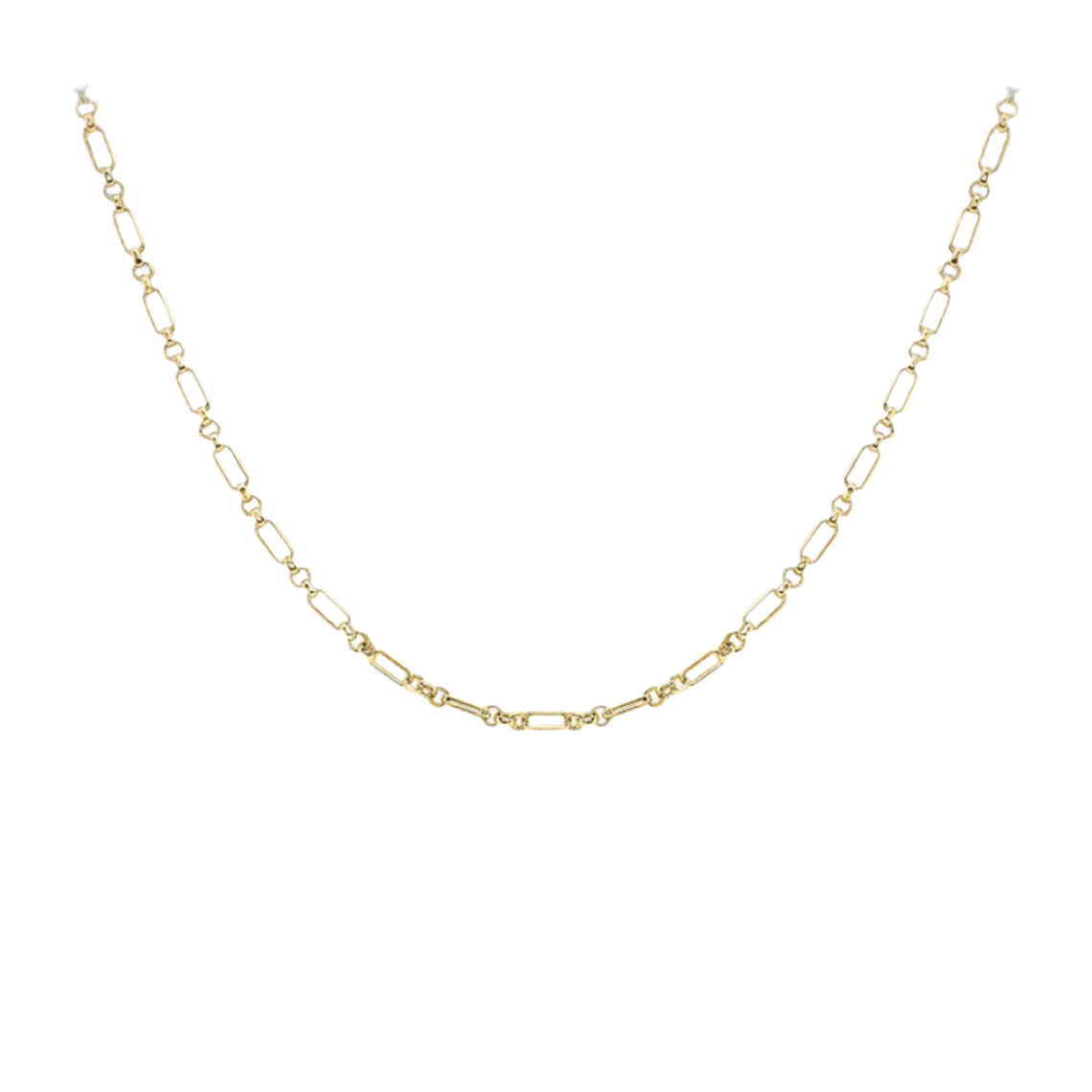 9ct Yellow Gold 3.5mm Figaro Belcher Necklace Chain (7554)