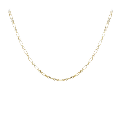 9ct Yellow Gold 3.5mm Figaro Belcher Necklace Chain (7554)
