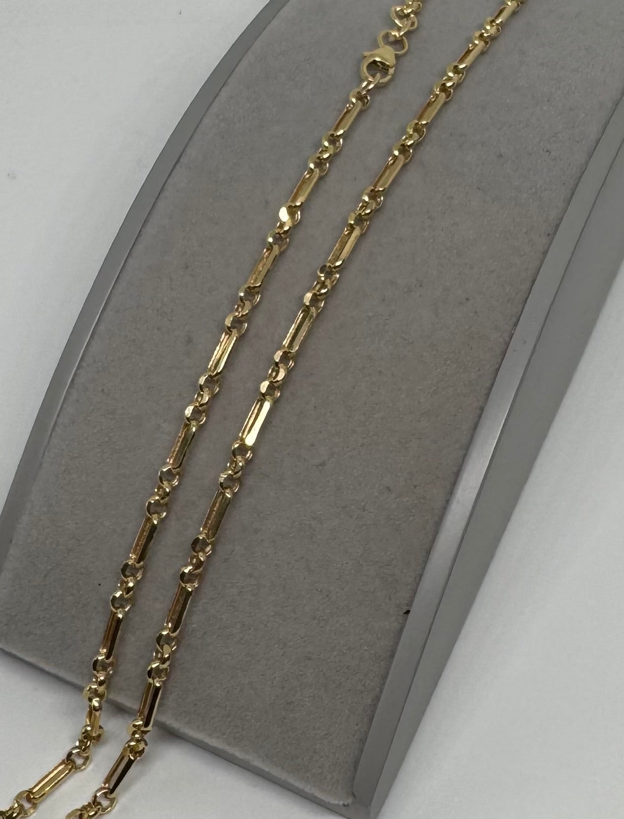 9ct Yellow Gold 3.5mm Figaro Belcher Necklace Chain (7554)