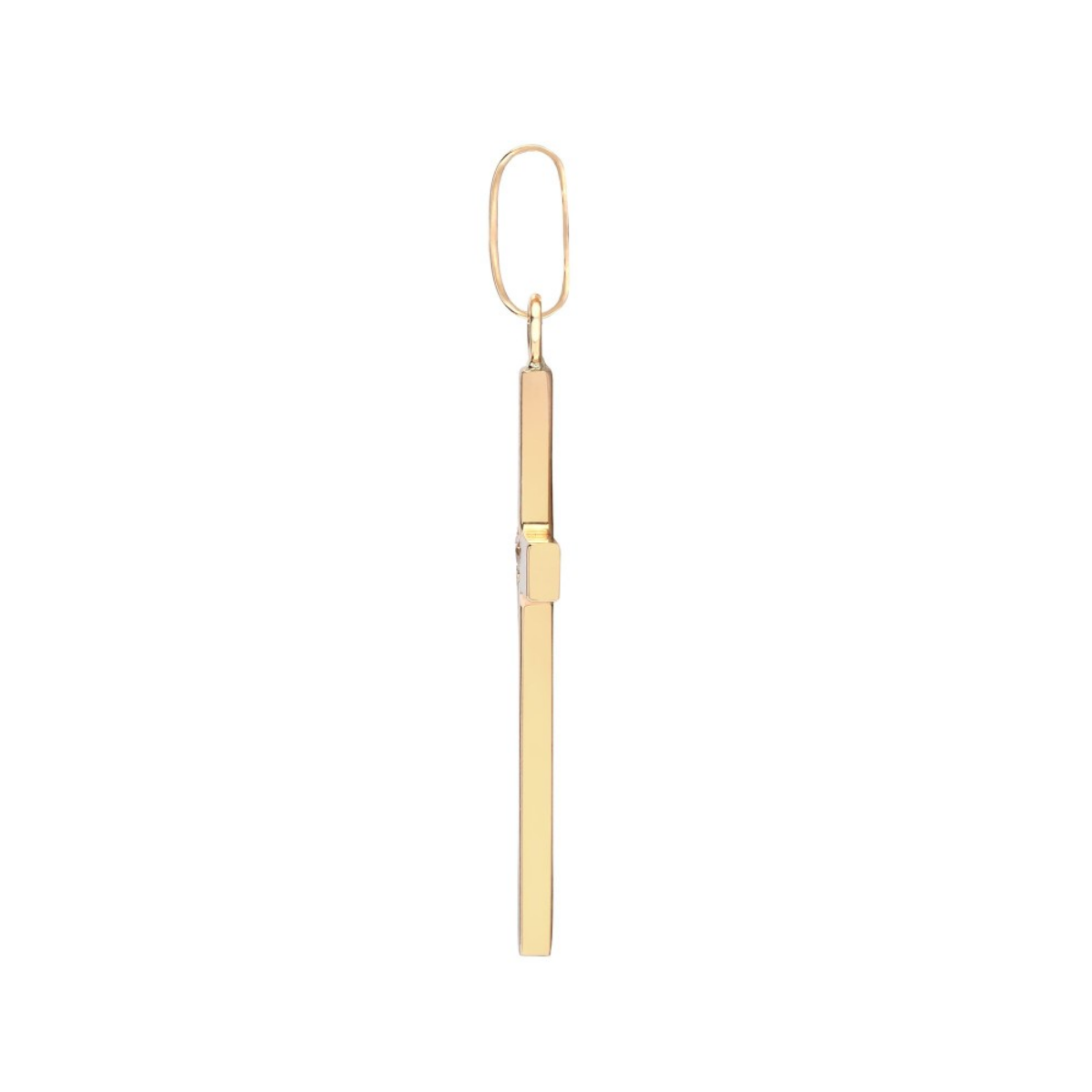 9ct Yellow Gold 0.03ct Diamond Set Cross Pendant - Chains available (9X058)