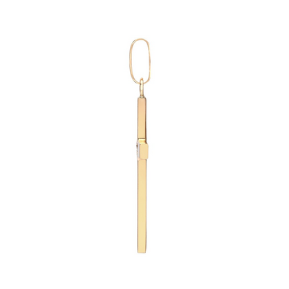 9ct Yellow Gold 0.03ct Diamond Set Cross Pendant - Chains available (9X058)