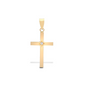 9ct Yellow Gold 0.03ct Diamond Set Cross Pendant - Chains available (9X058)