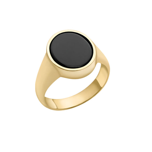 Andrews Direct Gold onyx Signet Rings